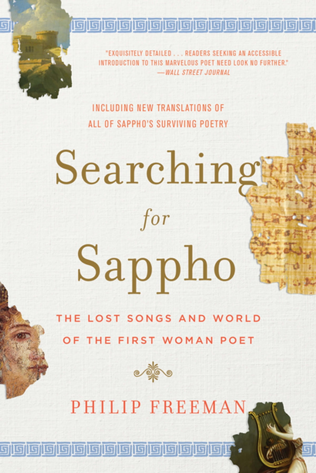 Book cover of Searching for Sappho by philip freeman Book cover of Searching for Sappho by philip freeman